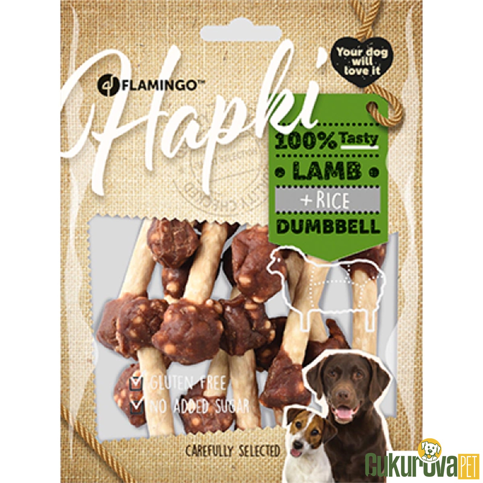 Flamingo Hapki Kuzulu Ve Pi̇ri̇nçli̇ Dumbell Köpek Ödül Maması 150 Gr