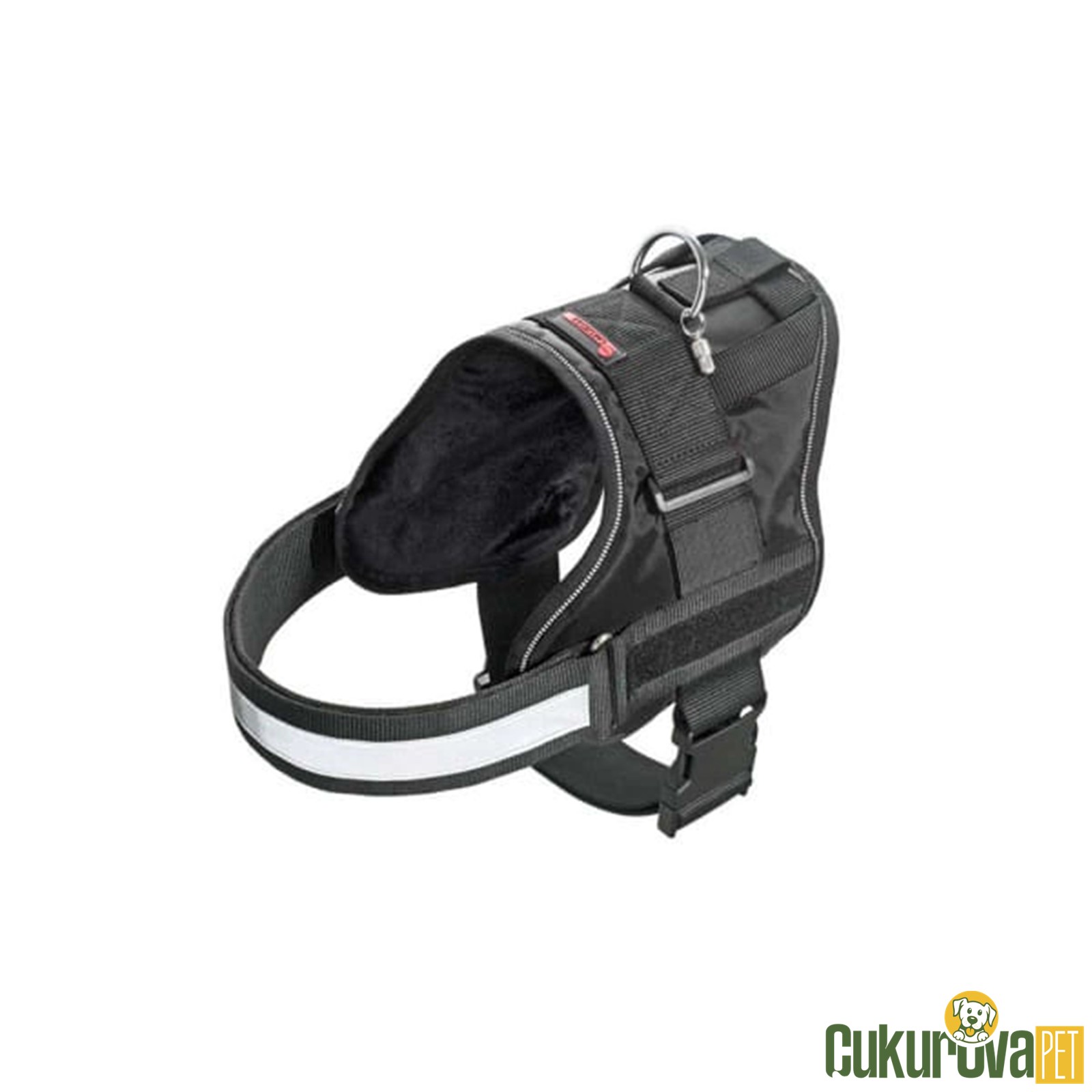 Karlie Teflon Ayarlanabilir İsimlikli Göğüs Tasması 80 - 100 Cm ( Siyah ) Xl