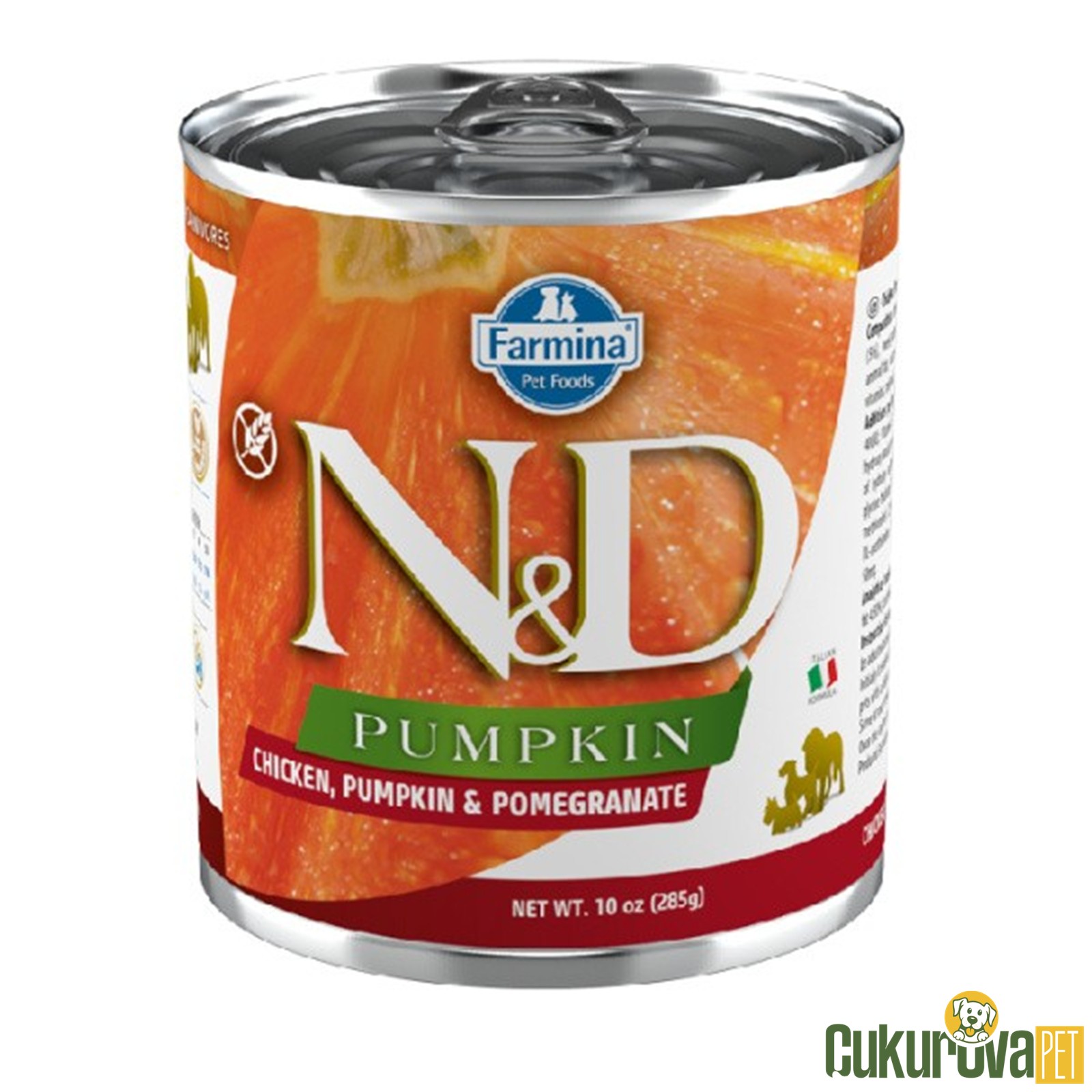 N & D Pumpkin Bal Kabaklı Tavuklu ve Narlı Tahılsız Yetişkin Köpek Konservesi 285 Gr