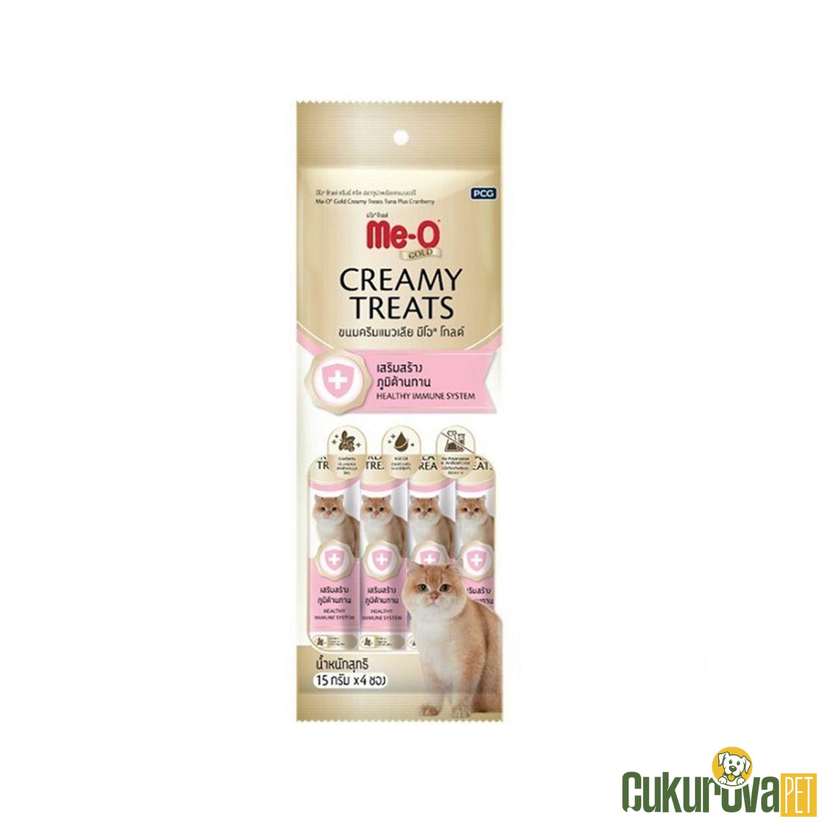 Meo Gold Creamy Ton Balığı Ve Turna Yemi̇şi̇ 4 x 15 Gr