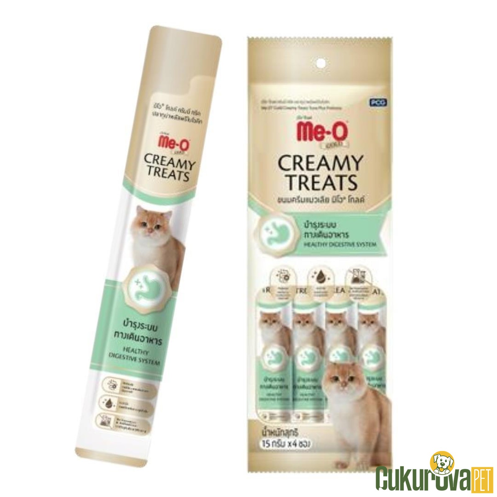 Meo Gold Creamy Ton Balığı Ve Prebiotic 4 x 15 Gr