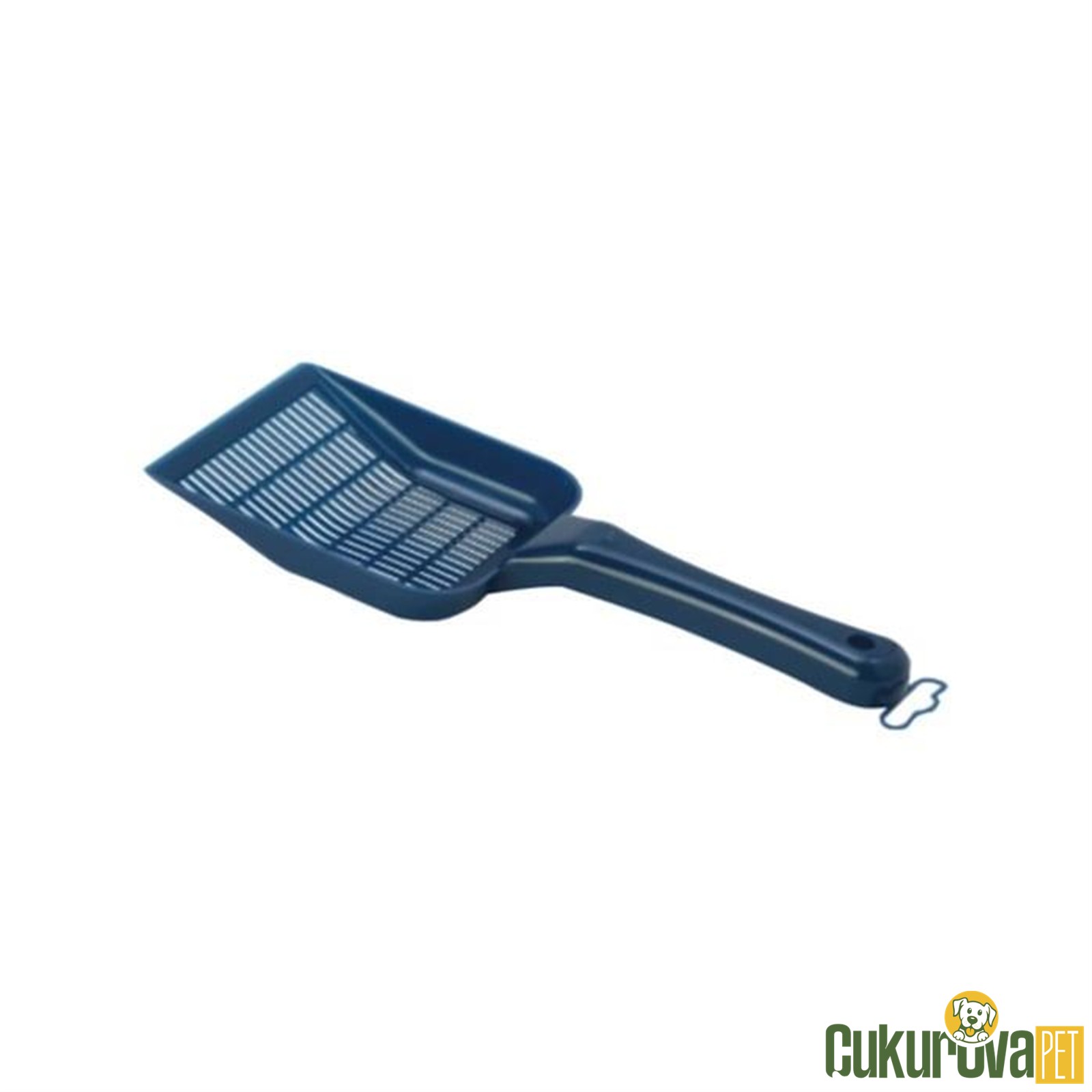 Moderna İnce Elekli Kedi Kumu Küreği Lacivert 27 Cm