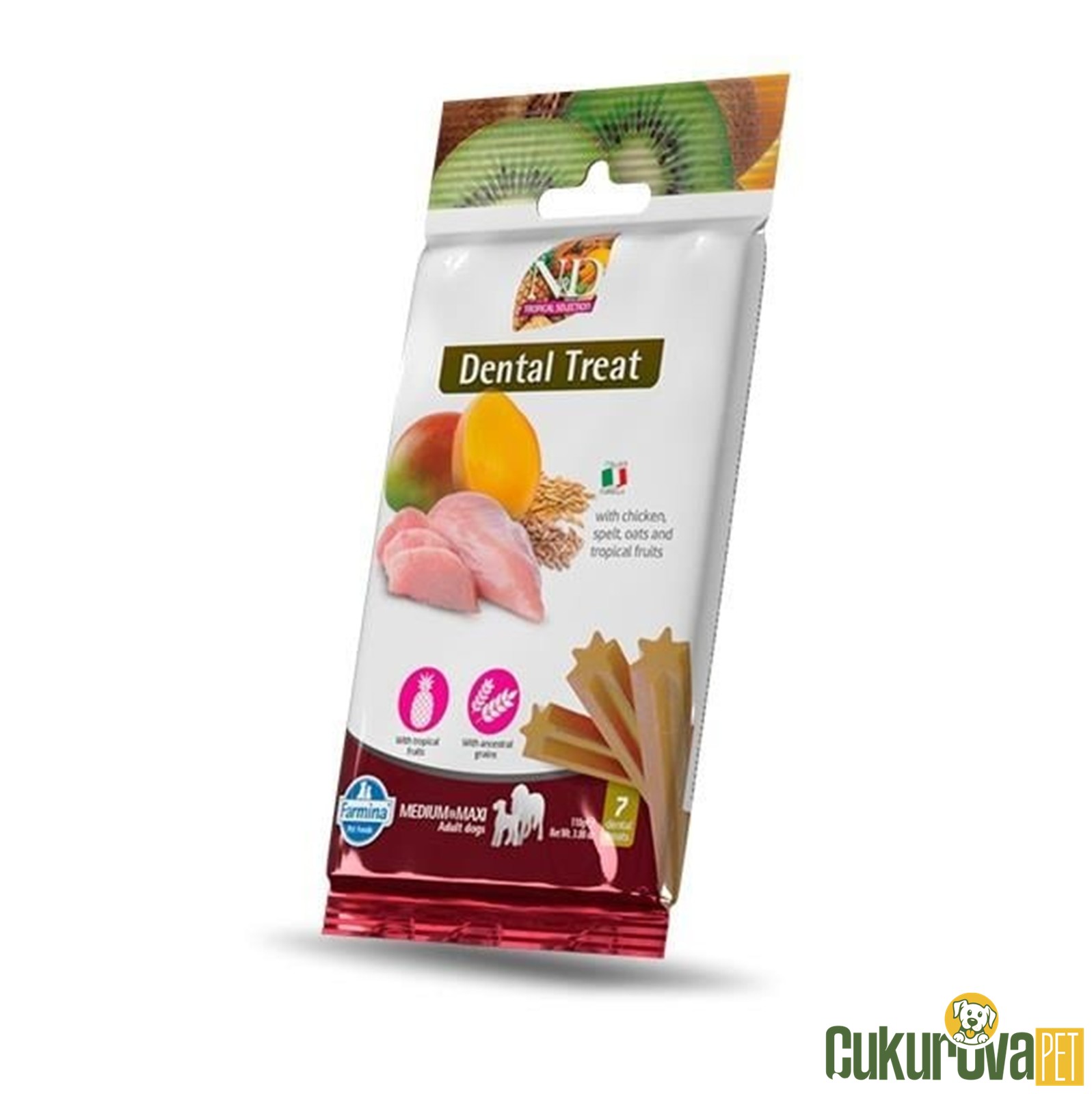 N&D Tropikal Tavuklu Medium / Maxi Köpek Ödülü 60 Gr