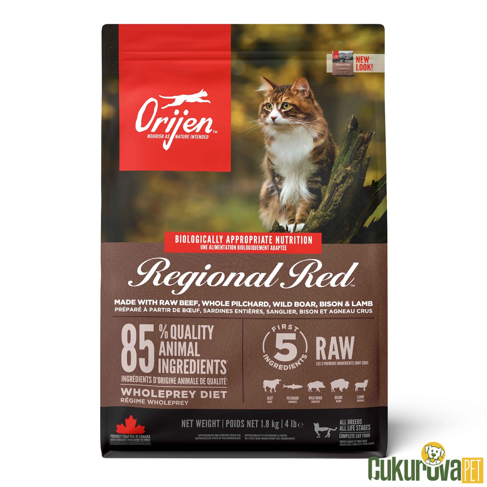 Orijen Regional Red Tüm Yaşam Evreleri İçin Kedi Maması 1.8 Kg