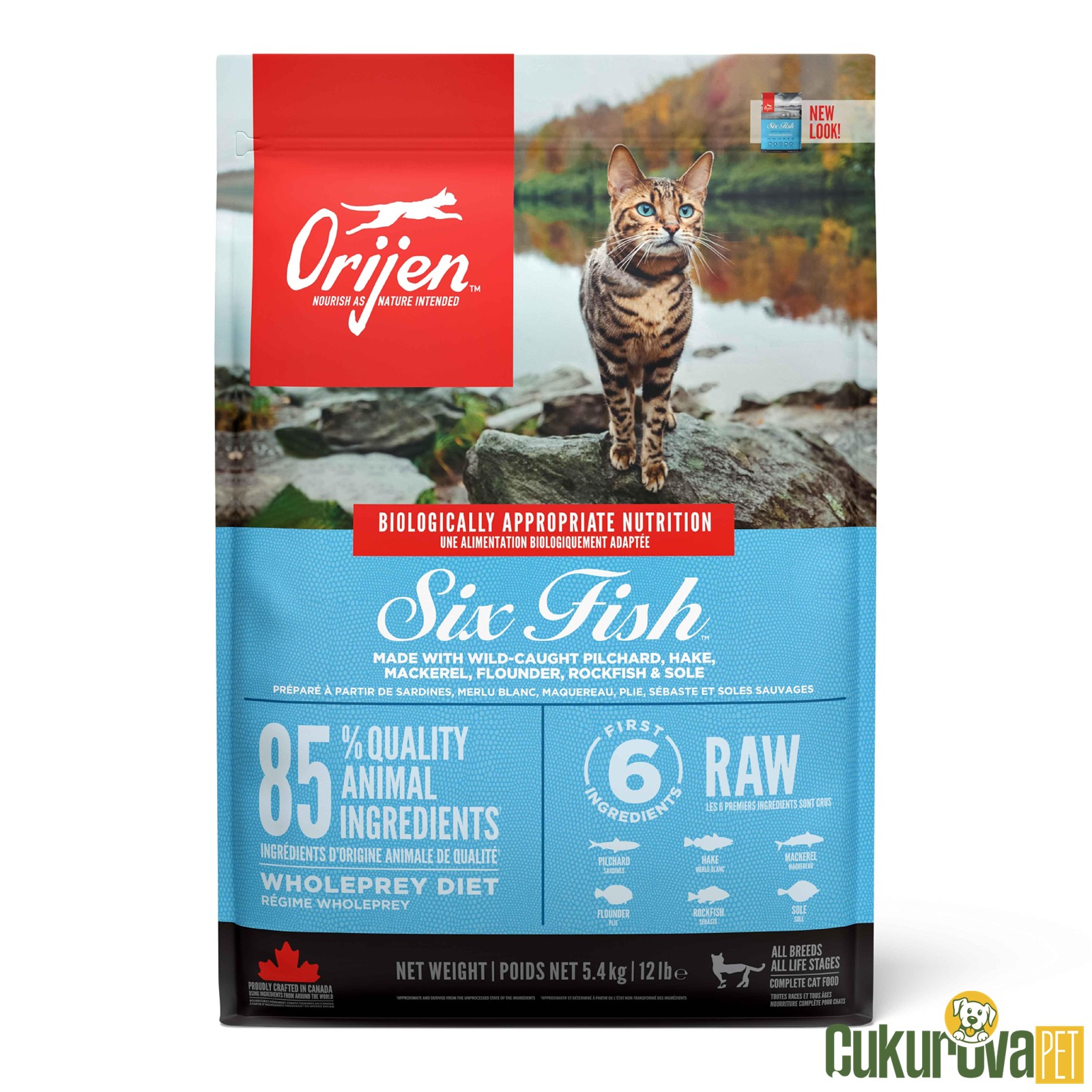 Orijen Six Fish Tüm Yaşam Evreleri İçin Kedi Maması 5.4 Kg