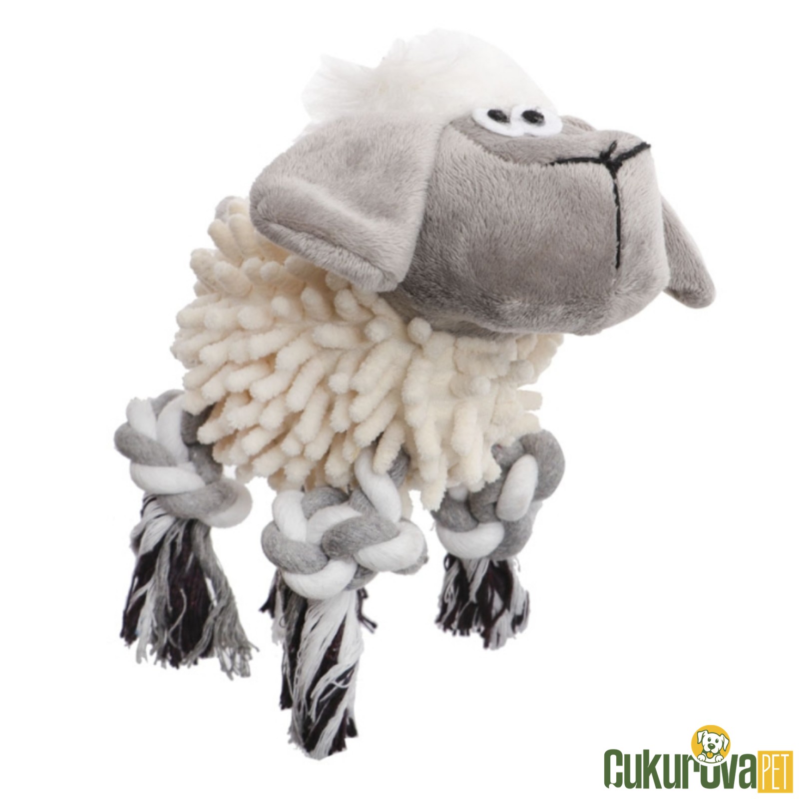 Eastland İpli̇ Öten Peluş Koyun Köpek Oyuncağı 25 Cm