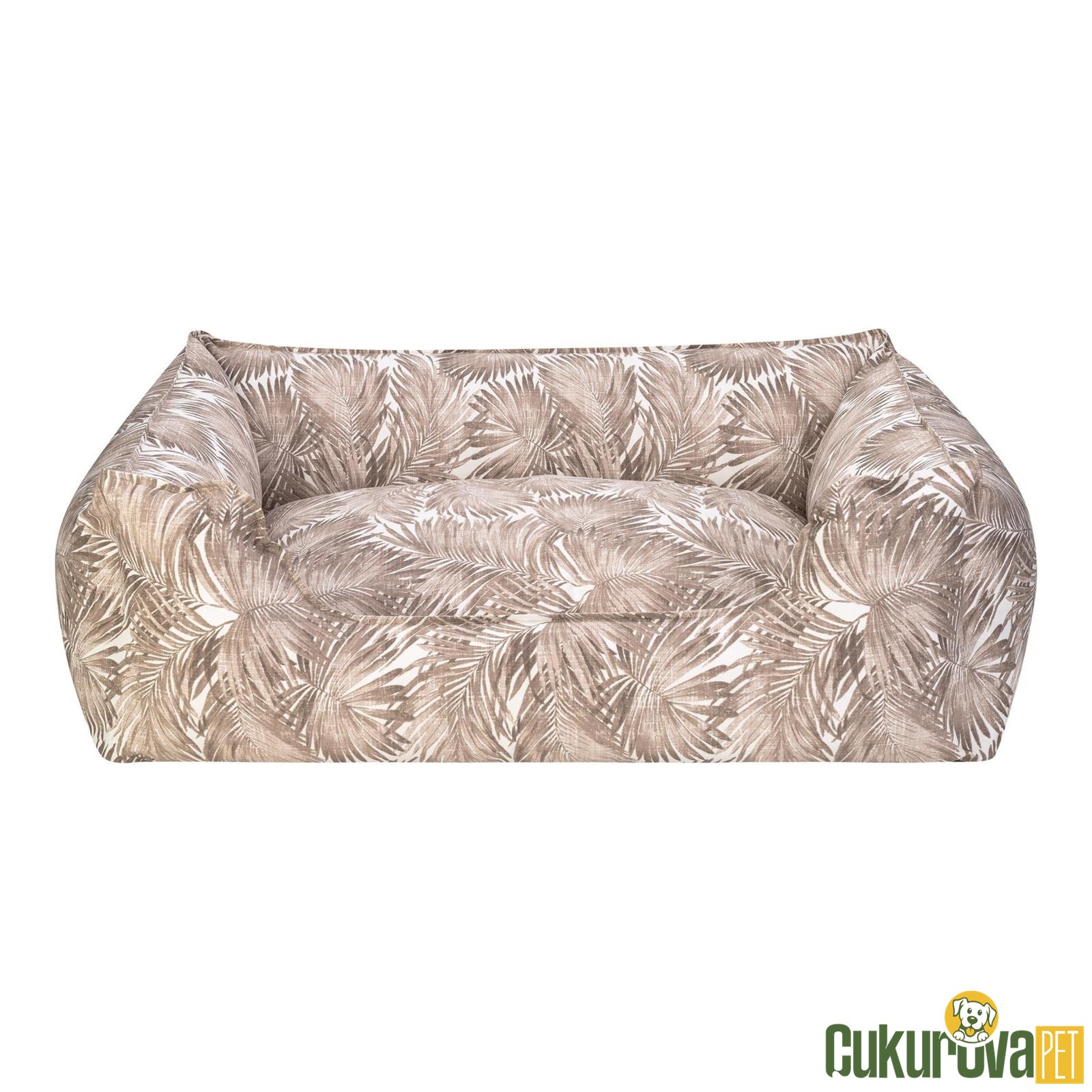 Pet Comfort Alpha Açık Kahverengi̇ - Beyaz Kedi̇ & Köpek Yatağı L - 105 x 85 Cm