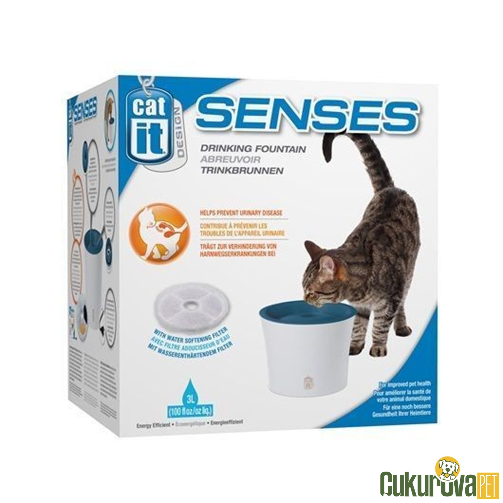 Catit Senses Kedi̇ Su Kabı Fi̇ltreli̇ 3 L