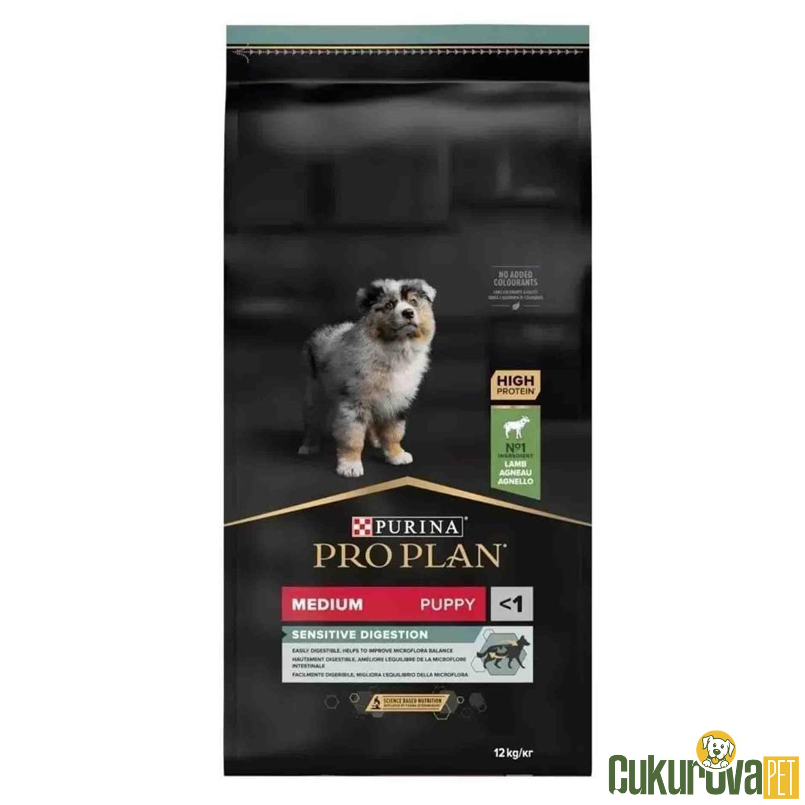Pro Plan Medium Puppy Sensitive Digestion Kuzulu Ve Pirinçli Yavru Köpek Maması 12 Kg