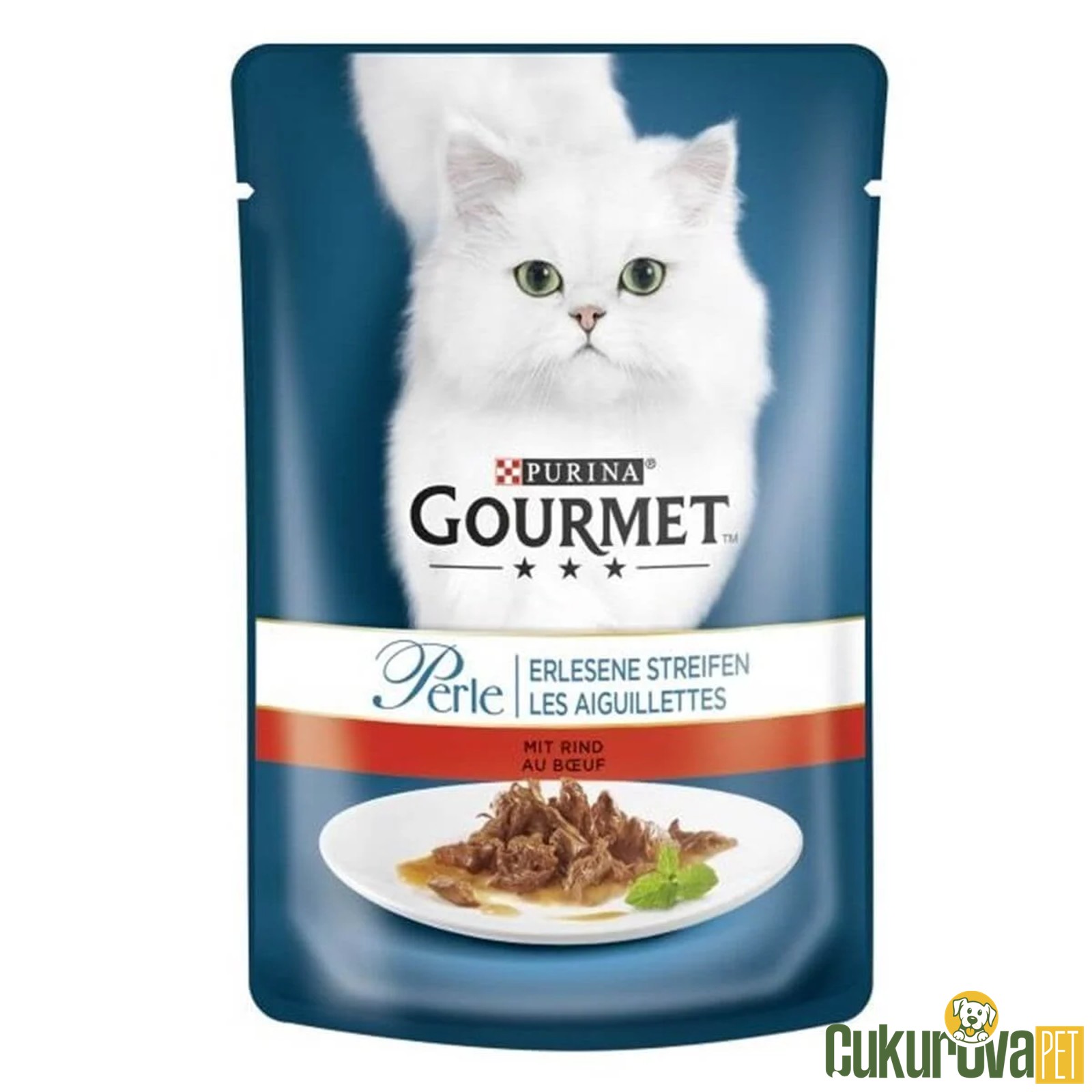Gourmet Perle Parça Etli̇ Izgara Sığır Etli̇ Yetişki̇n Kedi̇ Konservesi̇ 85 Gr