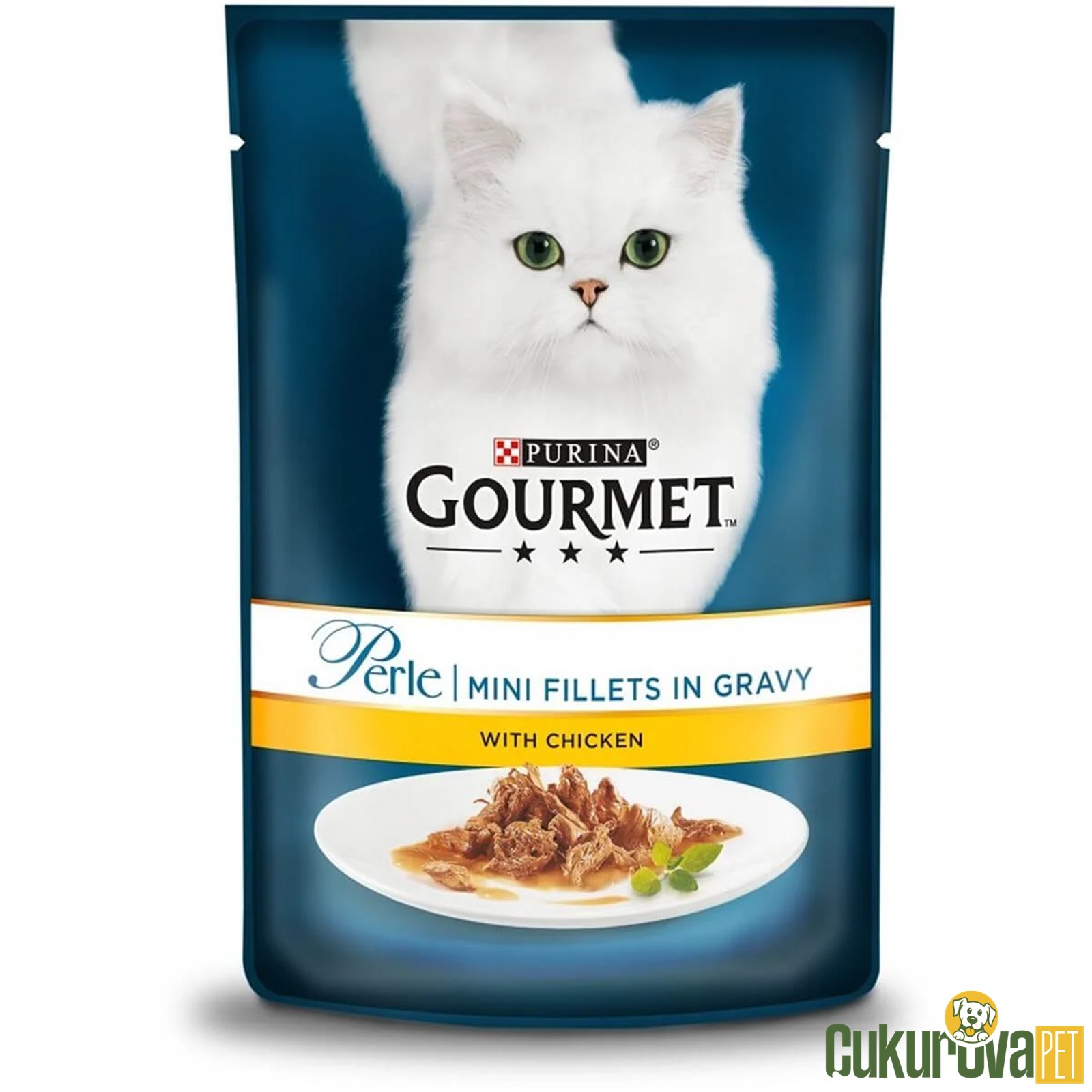 Gourmet Perle Parça Etli̇ Izgara Tavuklu Yetişki̇n Kedi̇ Konservesi̇ 85 Gr