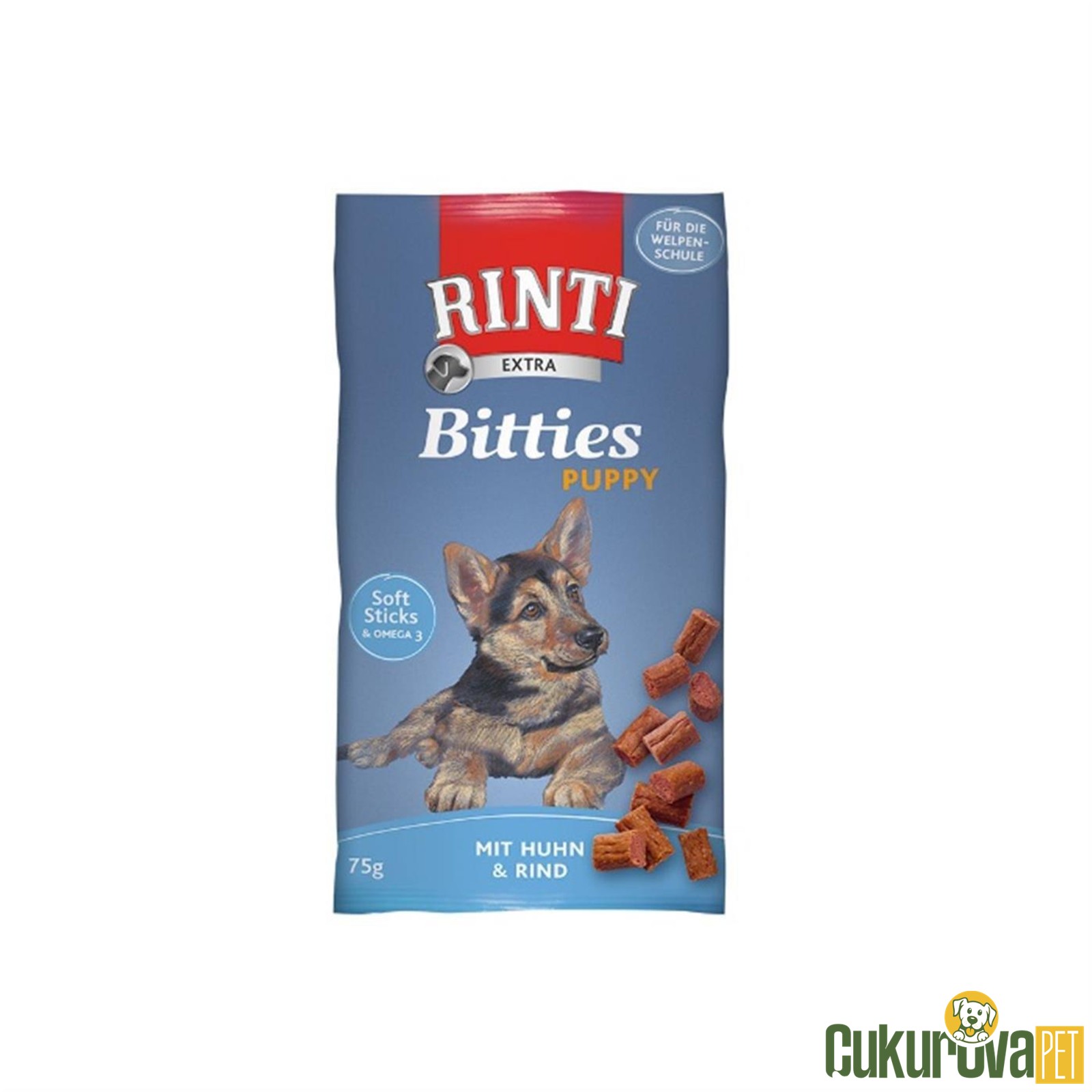 Rinti Extra Bitties Tavuk Ve Sığır Etli Yumuşak Yavru Köpek Ödül Maması 75 Gr