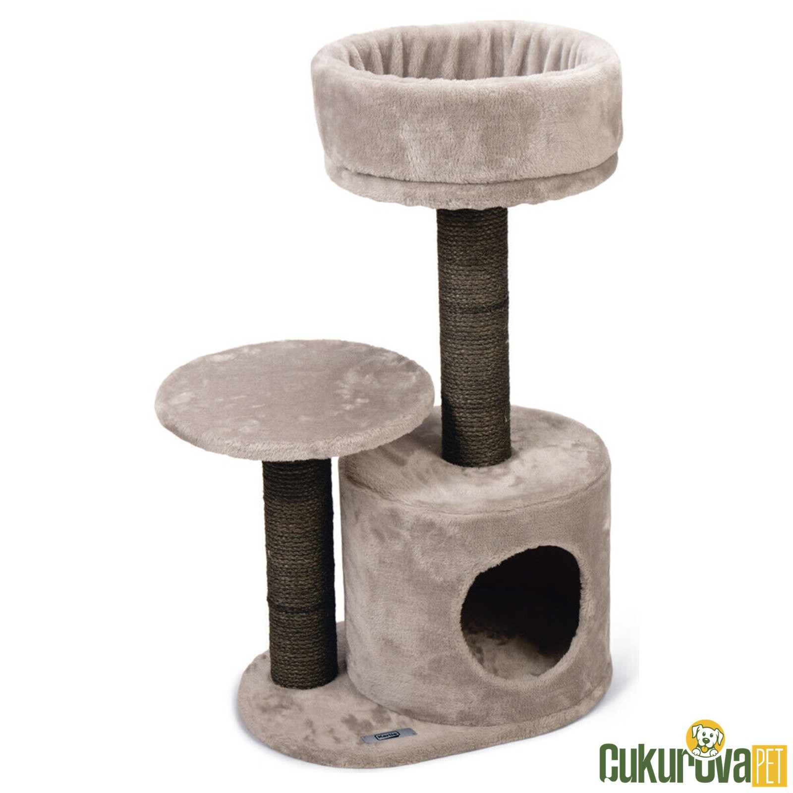 Karlie Tırmalama Tahtalı Kedi Evi Gri 50 x 35 x 85 Cm