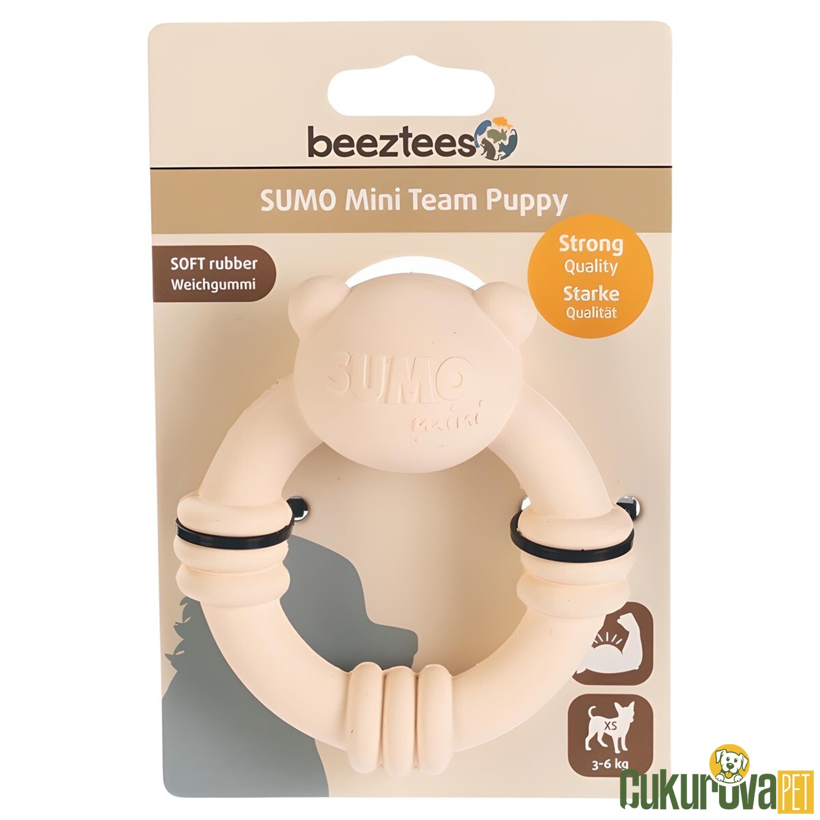 Beeztees Sumo Mini Dental Oyuncak Pembe 9.5 x 10.5 Cm