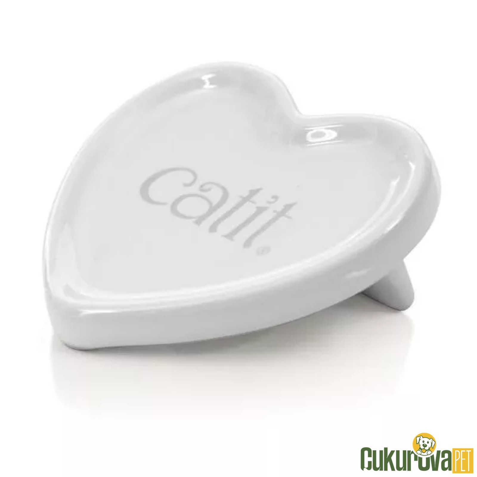 Catit Kedi̇ Ödülü Creamy Sıvı Dondurma Kabı Serami̇k Kalp