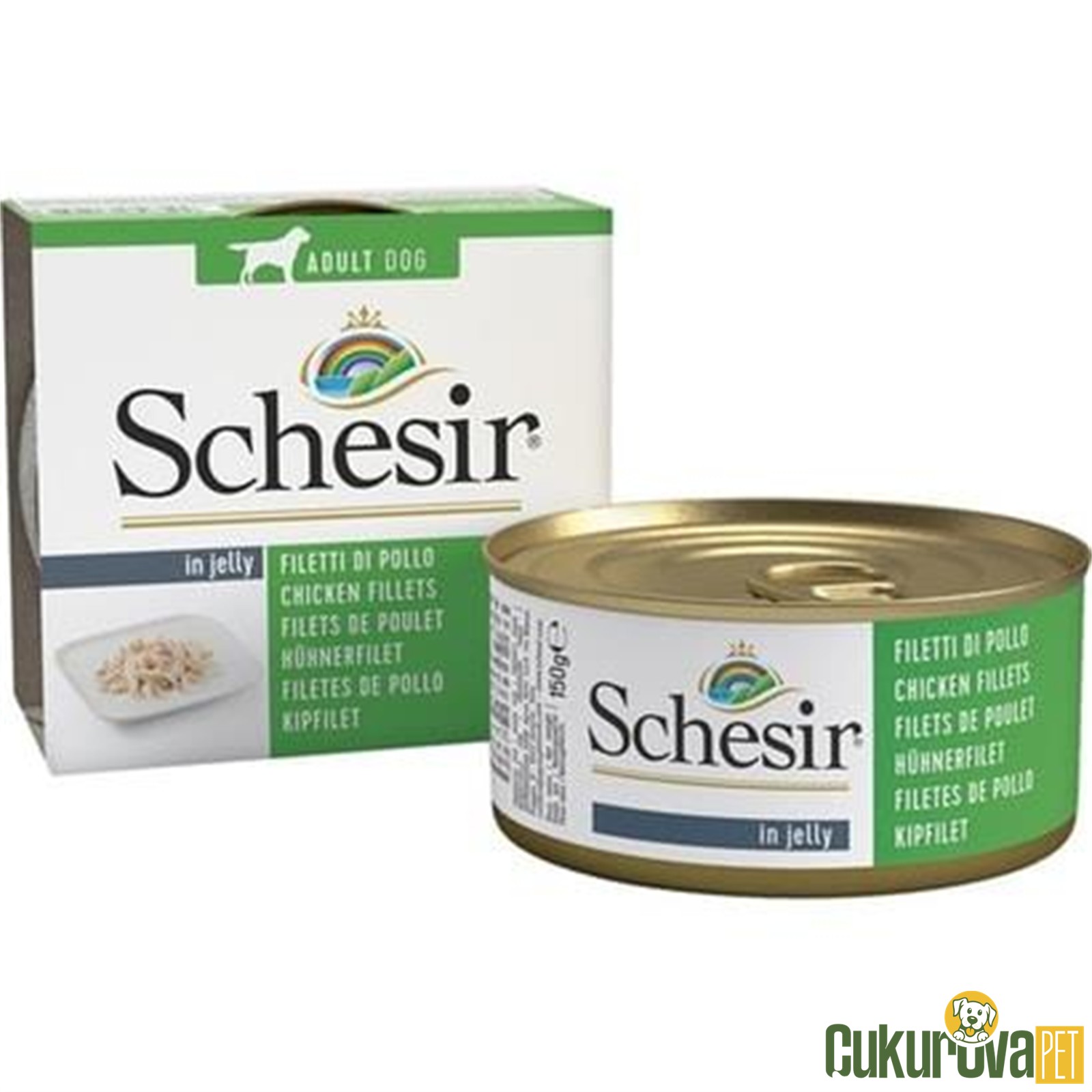 Schesir Jöle İçi̇nde Tavuklu Yetişki̇n Köpek Konservesi̇ - 150 Gr