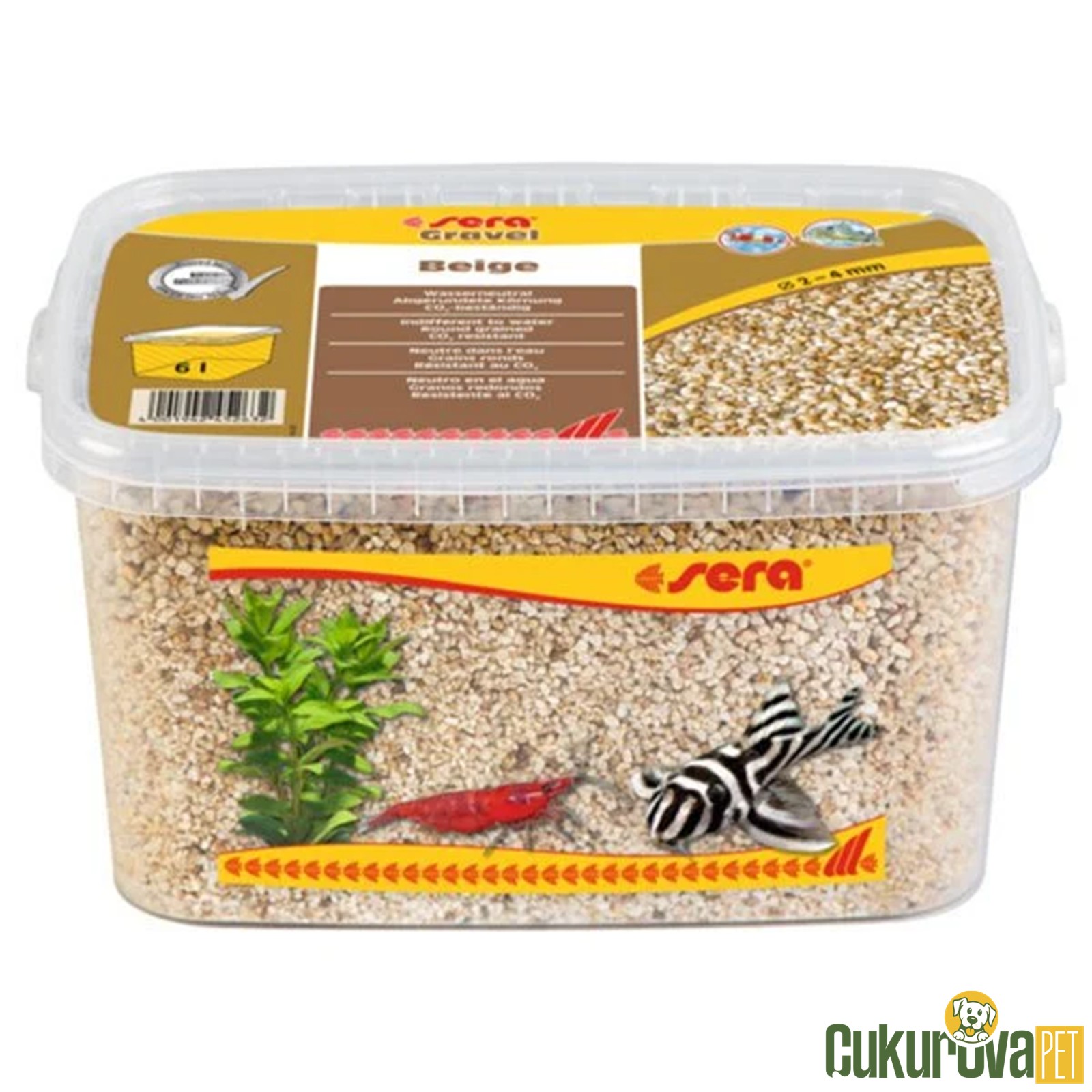 Sera Bej Doğal Akvaryum Kumu 2 - 4 Mm - 6 L