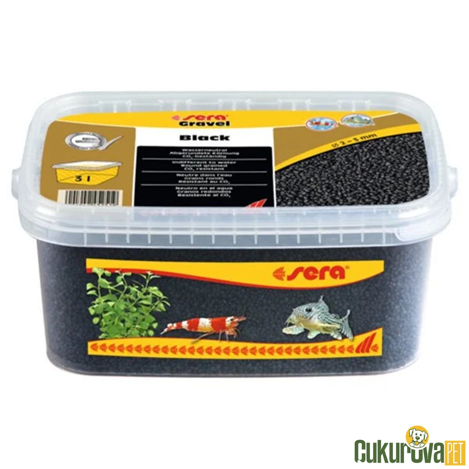 Sera Black Doğal Siyah Akvaryum Kumu 2 - 3 Mm - 3 L