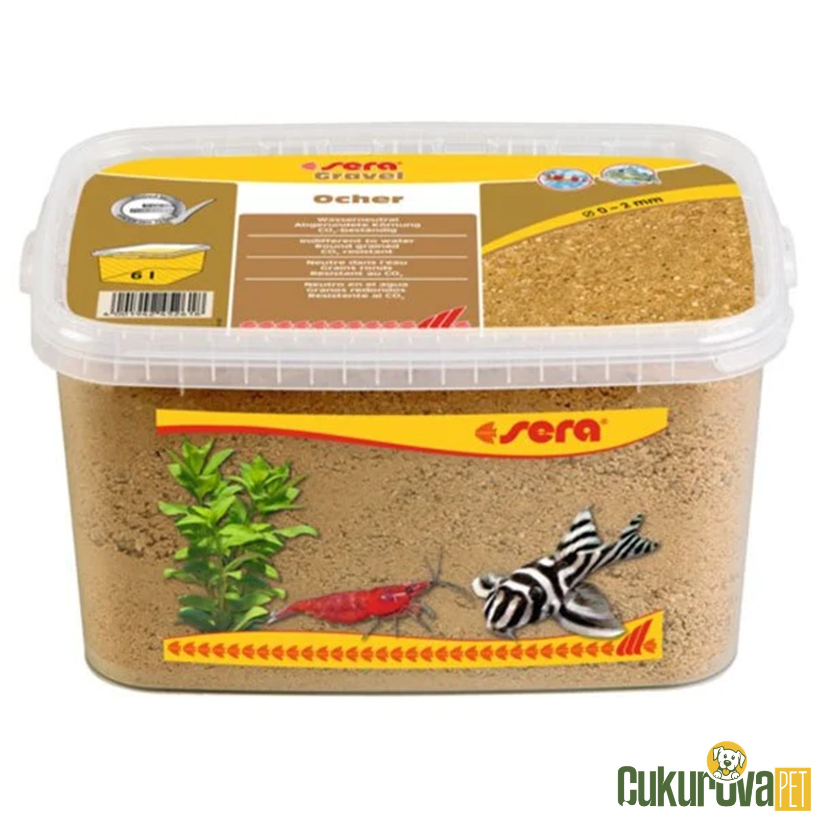 Sera Toprak Rengi Doğal Akvaryum Kumu 0 - 2 Mm - 6 L