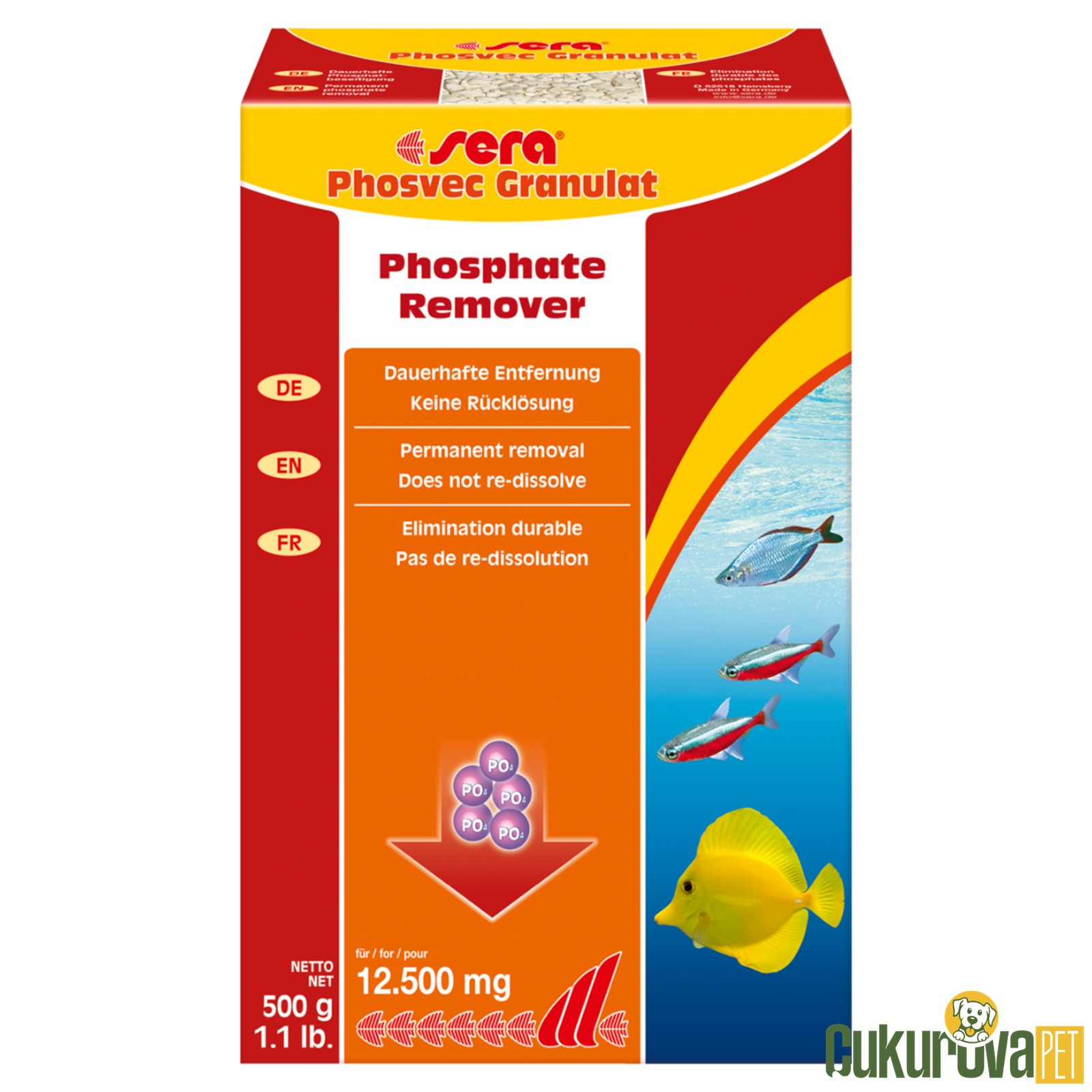 Sera Phosvec Granulat Fosfat Gi̇deri̇ci̇ 500 Gr