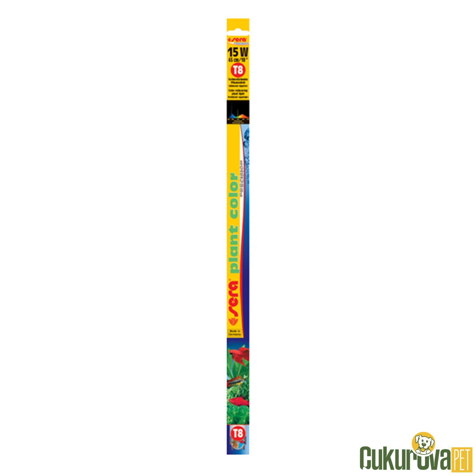 Sera Plant Color T-8 Akvaryum Aydınlatma Florasanı 4900K - 45 Cm - 15 W