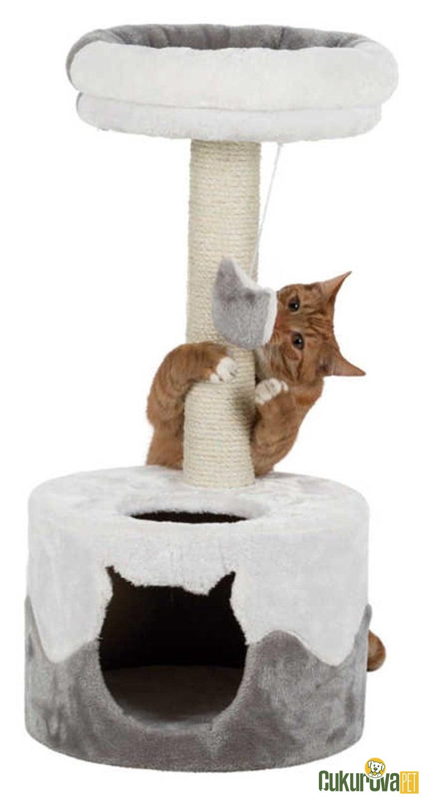 Trixie Kedi̇ Tirmalaması Ve Evi̇ 71 Cm - Beyaz Gri̇