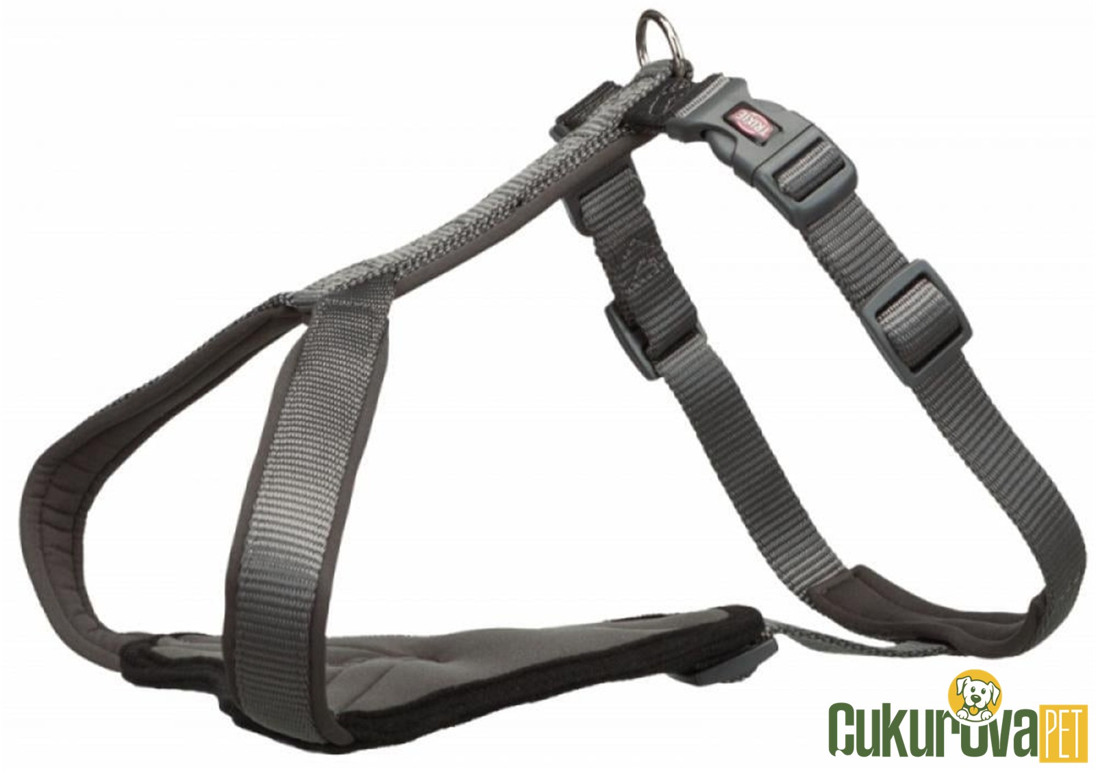 Trixie Premium Köpek Göğüs Tasması - L - 75 - 95 Cm - Gri̇