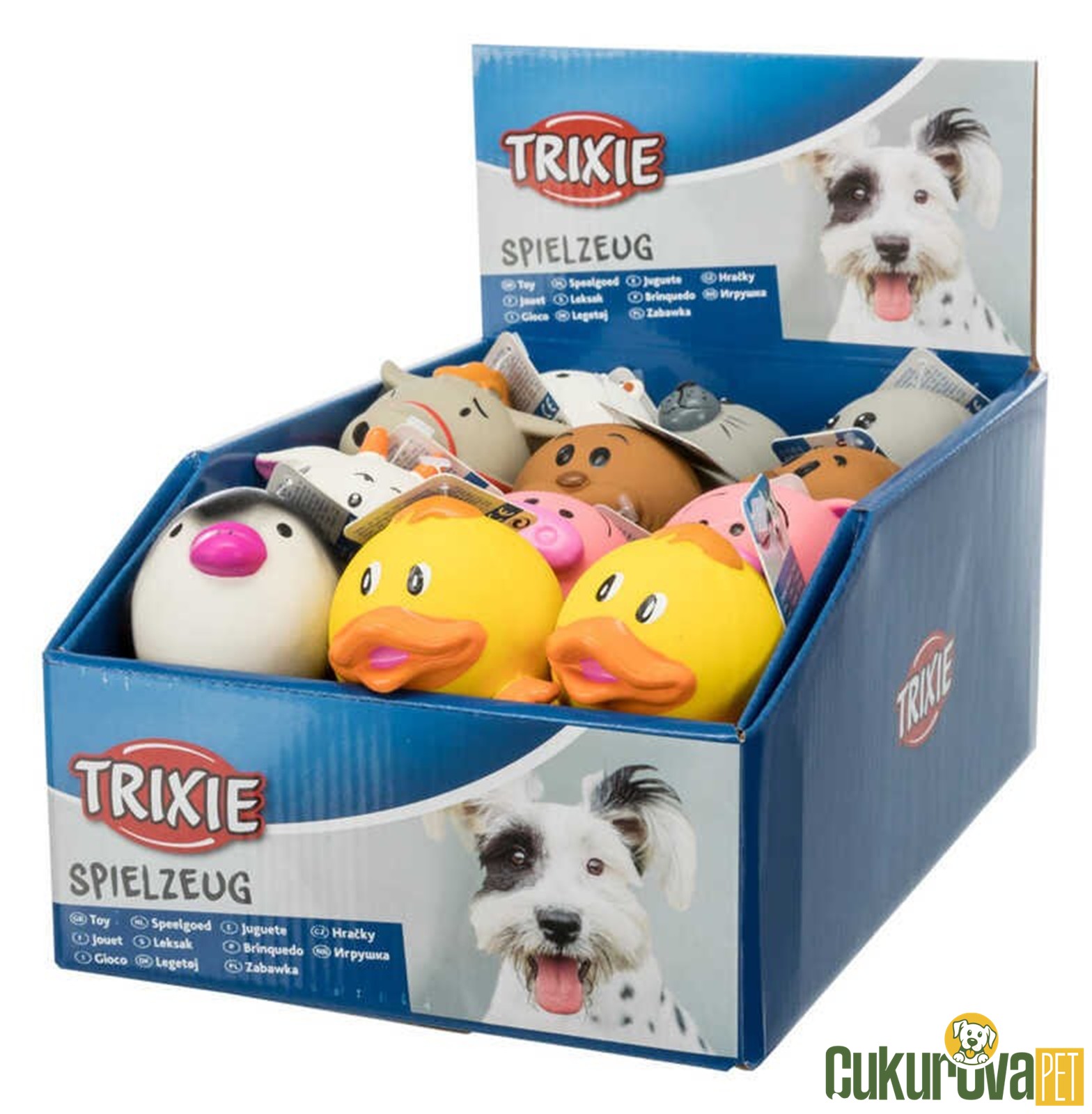 Trixie Hayvan Fi̇gürlü Lateks Top Köpek Oyuncağı 6 Cm