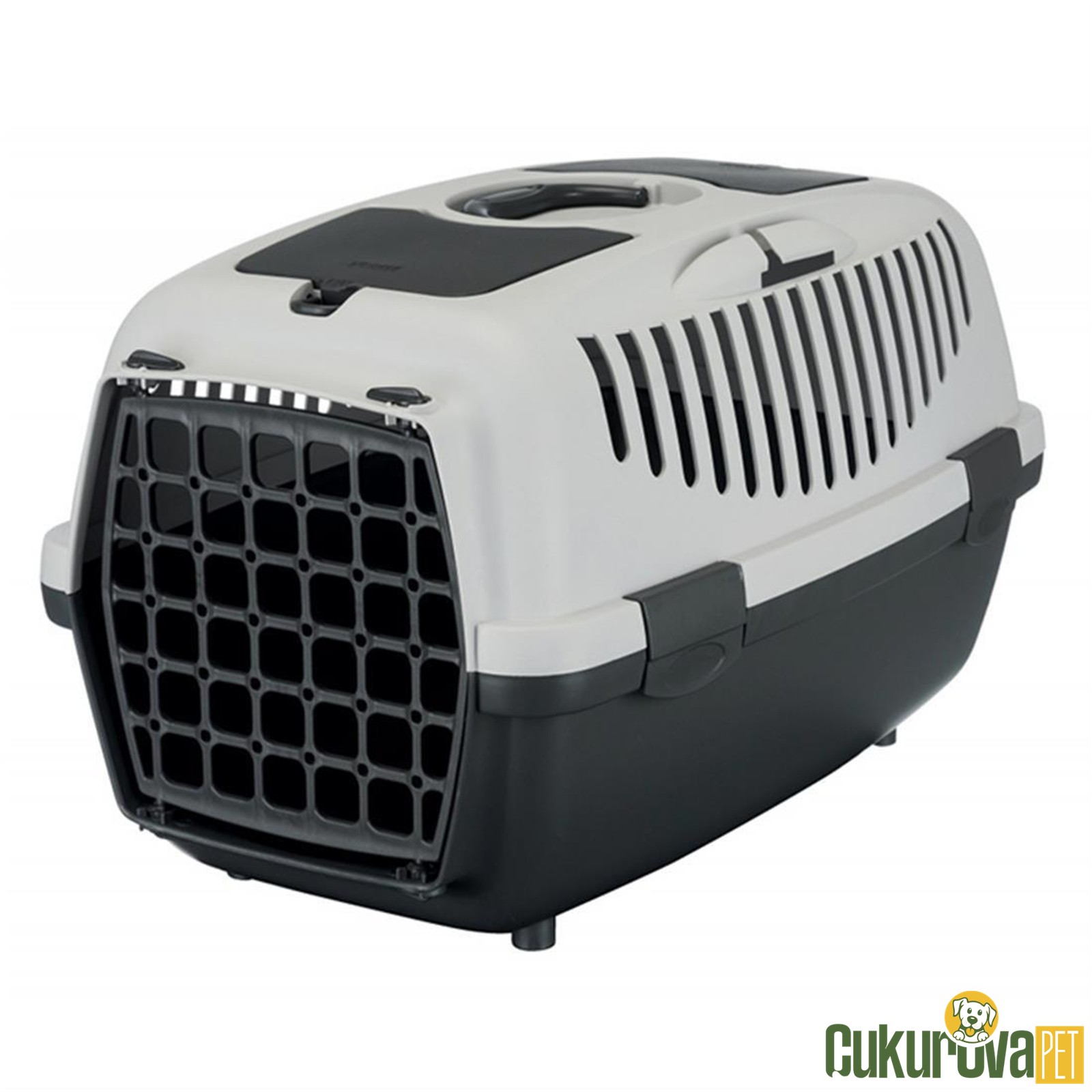 Trixie Plasti̇k Kedi̇ Ve Köpek Taşıma Çantası 37 x 34 x 55 Cm - Açık Gri̇