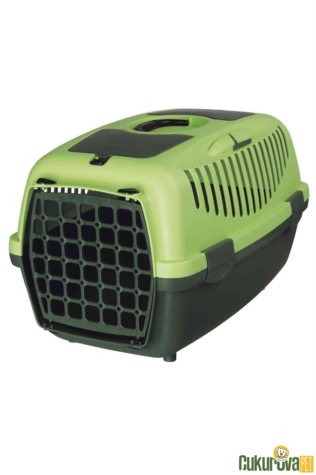 Trixie Pasti̇k Kedi̇ Ve Köpek Taşıma Çantası 37 x 34 x 55 Cm - Yeşi̇l - Sarı