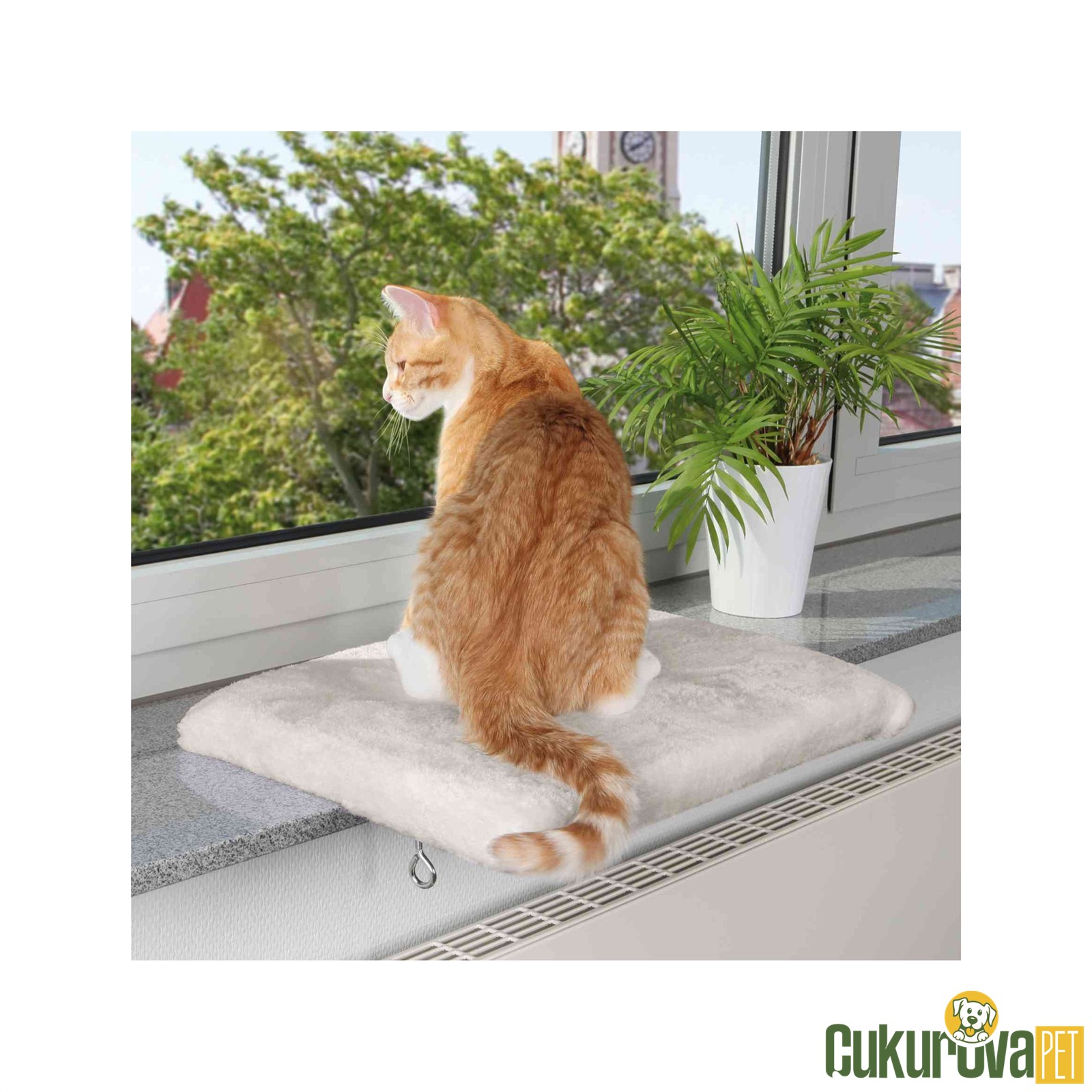 Trixie Cam Önü Oturma Platformu Kedi Yatağı 51 x 36 Cm