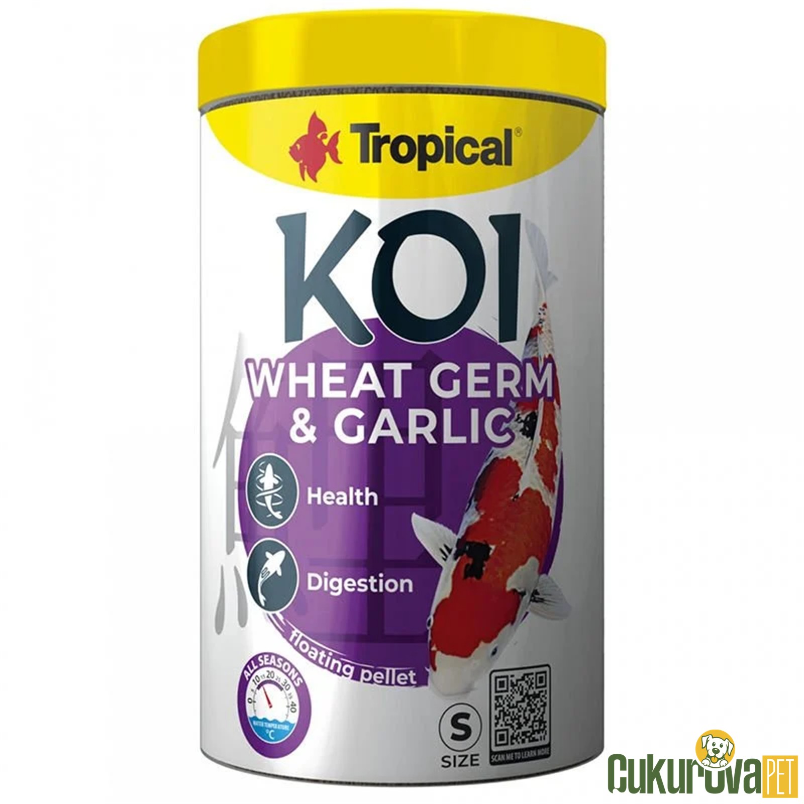 Tropical Koi Whet Germs Garlic Pellet S - 1000 Ml - 320 Gr