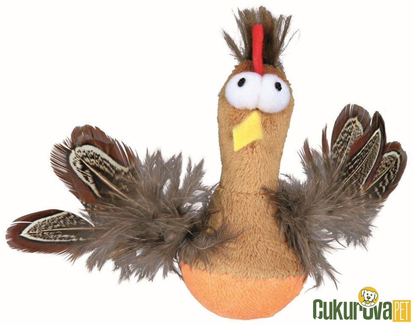 Trixie Peluş ve Tüylü Tavuk Kedi Otlu Kedi Oyuncağı 10 Cm