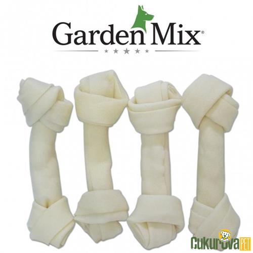 GARDENMIX BEYAZ DÜĞÜMLÜ DERİ KEMİK 5 - 5.5'' - 4'LÜ