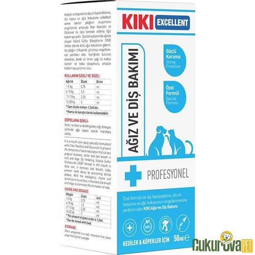 KIKI EXCELLENT KEDİ VE KÖPEKLER İÇİN AĞIZ VE DİŞ BAKIMI SPREYİ 50 ML