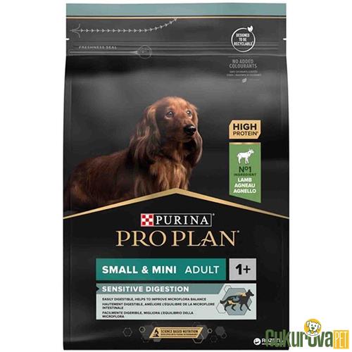PRO PLAN SMALL & MINI SENSITIVE DIGESTION KUZULU VE PİRİNÇLİ KÜÇÜK IRK YETİŞKİN KÖPEK MAMASI 3 KG
