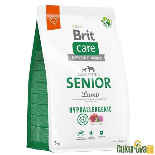 BRIT CARE HYPO - ALLERGENIC KUZULU YAŞLI KÖPEK MAMASI 3 KG