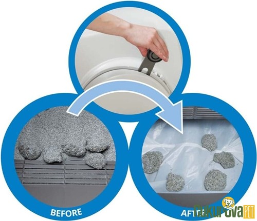 Catit SmartSift Yarı Otomatik Kapalı Kedi Tuvaleti Gri - Beyaz 66 x 48 x 63 Cm