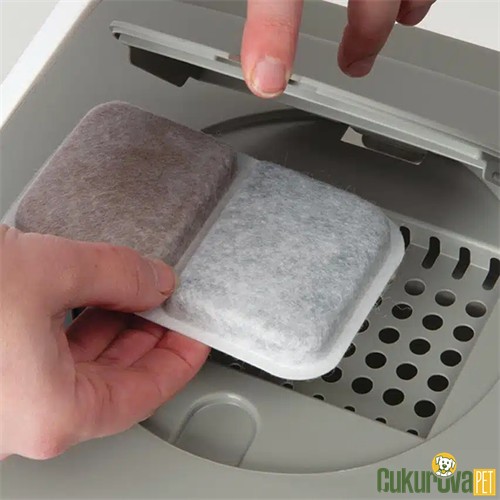 Catit AirSift Jumbo Kapalı Kedi Tuvaleti Gri - Beyaz 57 x 46.5 x 50 Cm