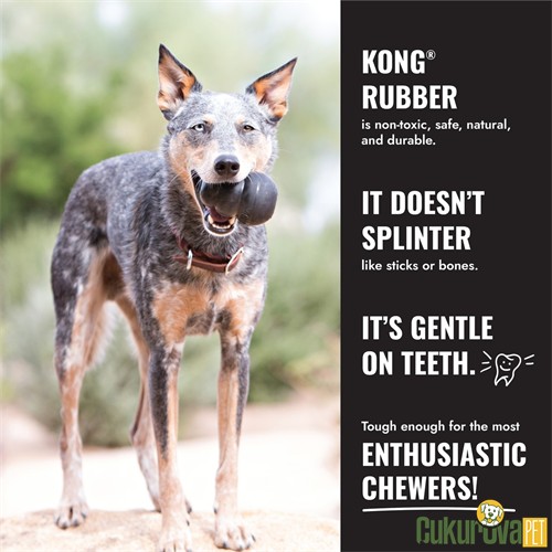 Kong Extreme Classic Ödül Hazneli Kauçuk Köpek Oyuncağı Siyah - XXL / 15.2 Cm