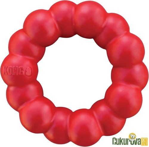 Kong Ring Kauçuk Halka Köpek Oyuncağı Kırmızı - XL / 13 Cm