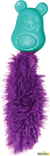 Kong Kediotlu ve Tüylü Sesli Kauçuk Kedi Oyuncağı 20 Cm