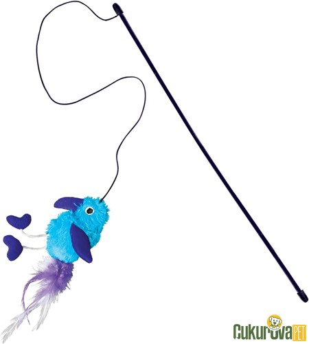 Kong Peluş Oyuncaklı Kedi Oltası Karışık Çeşitli 47 Cm - 1 Adet