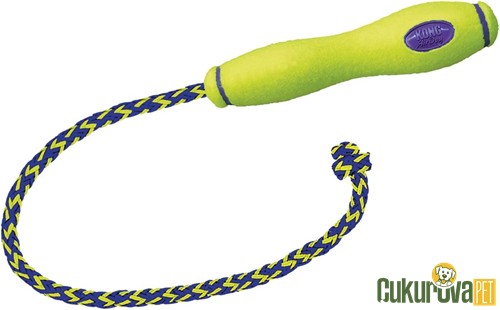 Kong Air Dog Stick İpli Sesli Köpek Oyuncağı Sarı - 20 Cm