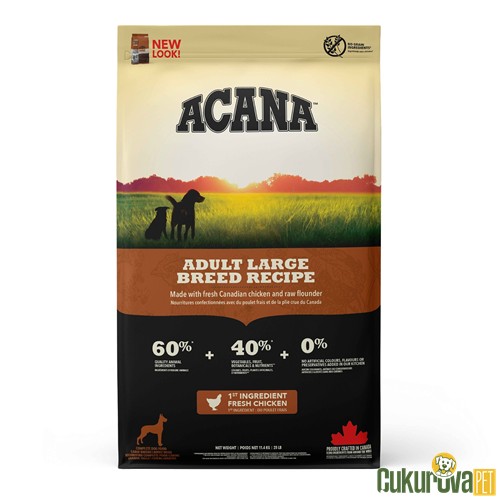 ACANA HERITAGE LARGE BREED BÜYÜK IRK TAHILSIZ YETİŞKİN KÖPEK MAMASI 11.4 KG