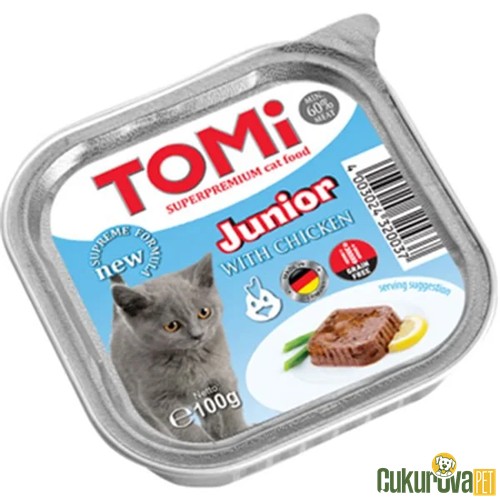 TOMI PATE KÜMES HAYVANLI YAVRU KEDİ YAŞ MAMASI 100 GR