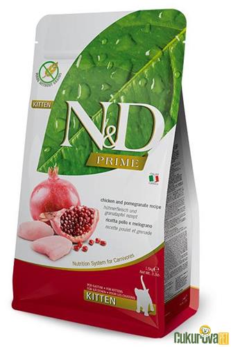N & D TAHILSIZ KITTEN TAVUK & NAR YAVRU KEDİ MAMASI 1.5 KG
