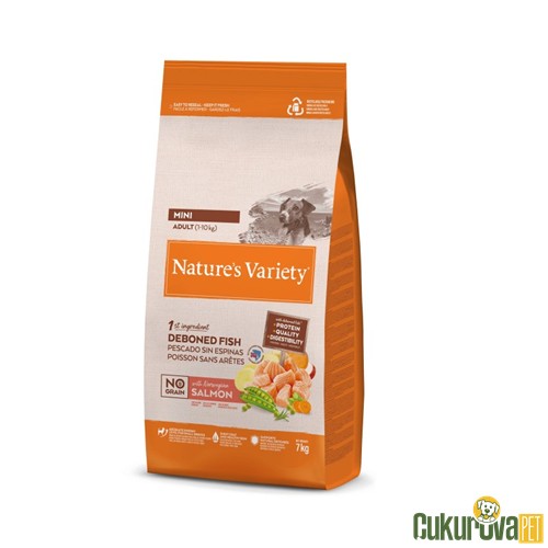 Nature's Variety Somonlu Mini Irk Yetişkin Tahılsız Köpek Maması 7 Kg