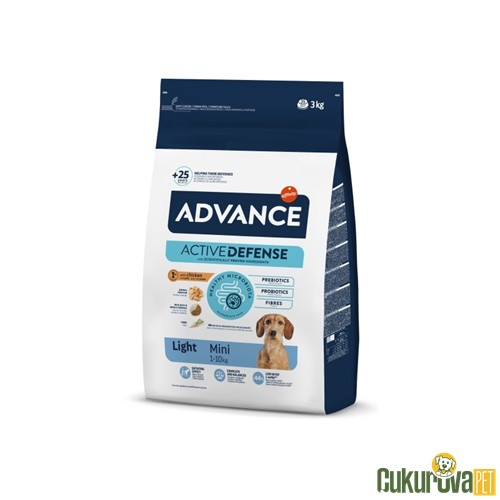 ADVANCE KÜÇÜK IRK TAVUKLU LIGHT KÖPEK MAMASI 3 KG 