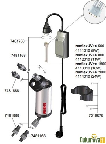 Eheim Reeflex UV+E 1500 - 3734 Akvaryum Uv Filtre